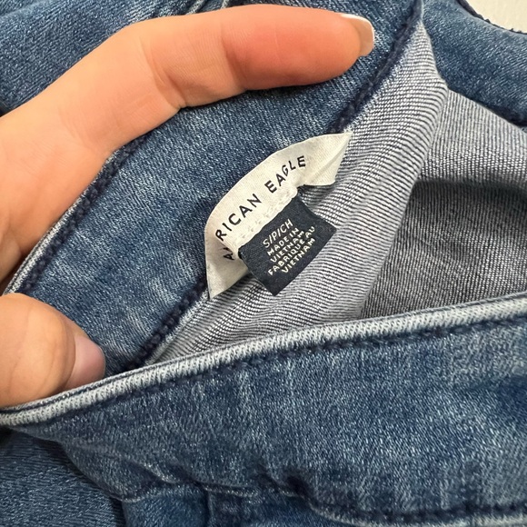 Denim Faux Button-Front Tube Top - Picture 5 of 5